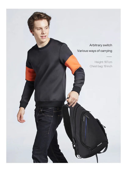 Men One Shoulder Backpack Women Sling Bag Crossbody USB Boys Cycling Sports Travel Versatile Fashion Bag Student School