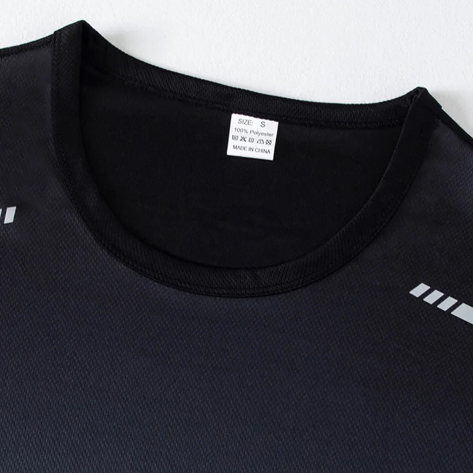 1/2/4/6-piece Men's Seasonal Sports Style Gradient Quick Drying Multi-color Short Sleeved Top Casual Running Black Shorts Set
