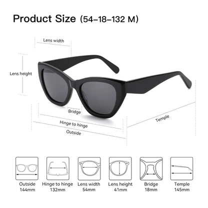 Square Acetate Polarized Sunglasses 2026 New Women Thick Frame UV400 Protection Sun Glasses for Ladies Shopping Gift