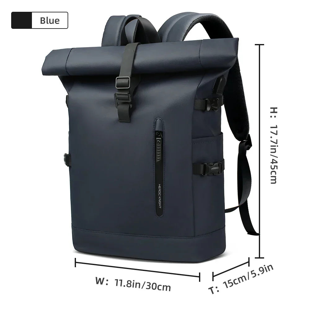 Expandable Travel Backpack Men Large Capacity Waterproof 15.6” Laptop Bag Hiking Rucksack Cycling Daypack Bag with USB Port