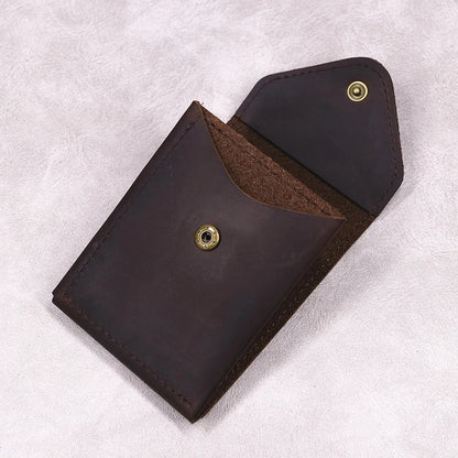 Men's Slim Minimalist Wallet Pocket Cash Card Holder with Flap Closure for Organizing Financials