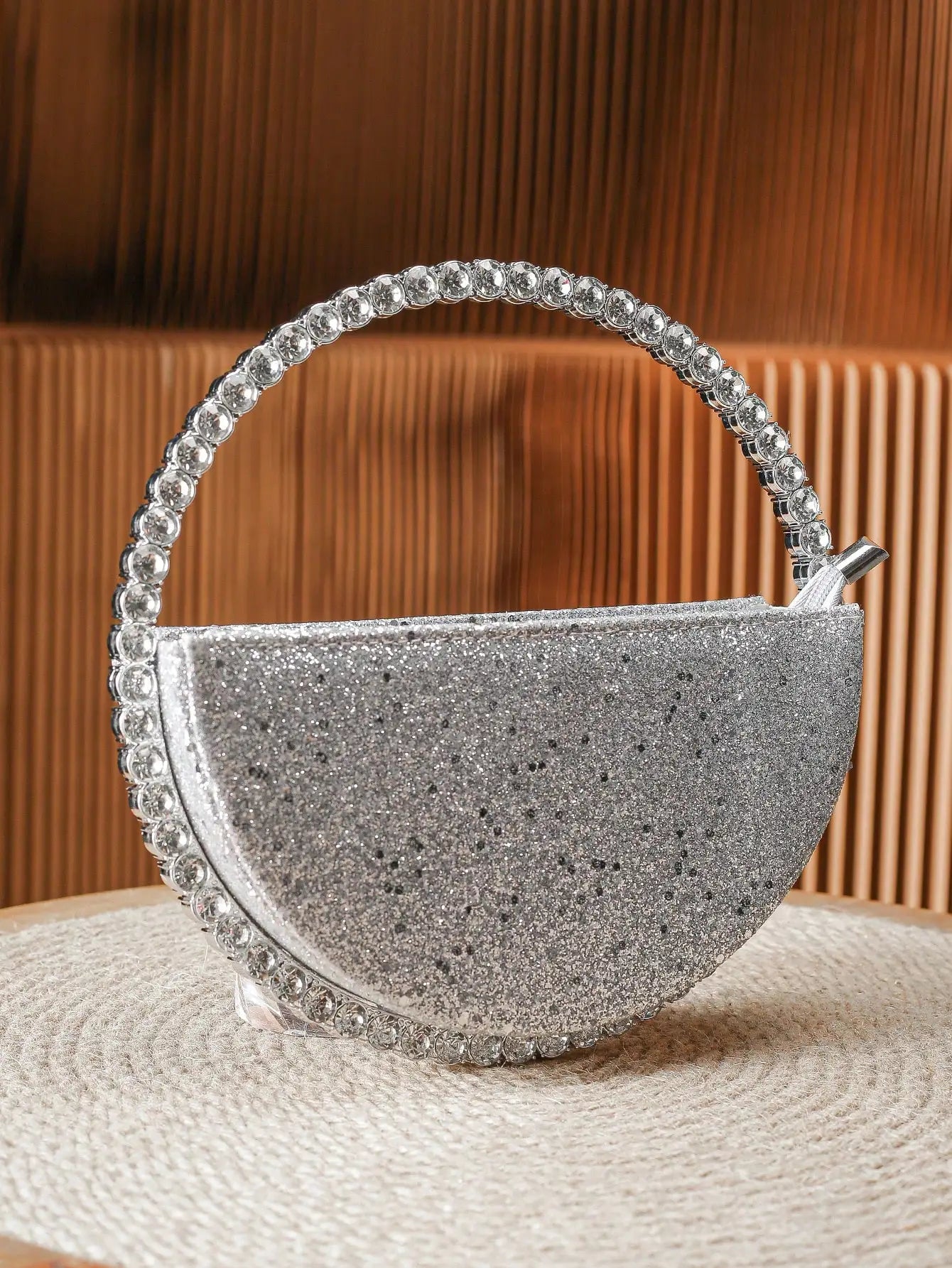 Elegant Rhinestone Novelty Bag, Classic Banquet Clutch Purse, Women's Formal Evening Handbag For Party Wedding