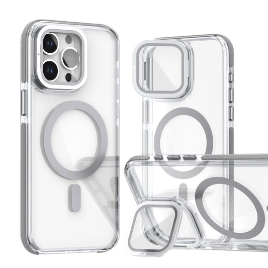 Camera Protector Stand Magnetic Phone Case for Magsafe iPhone 16 15 14 Pro Max Plus 13 12 11 Cases Clear Shockproof Hard Cover