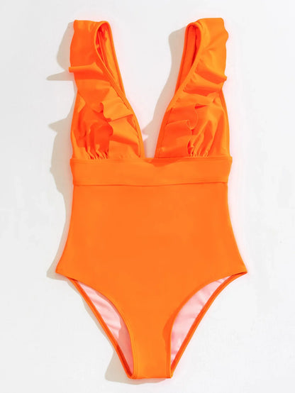 2023 One Piece Swimsuit Women Ruffle Swimwear Push Up Monokini Bodysuit Swimsuit Female Bathing Suit Summer Beach Wear