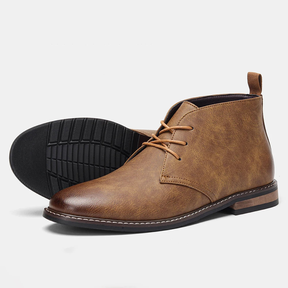 Retro Men Ankle boots Brand Plus Size Desert Boots Comfortable Leather Boots For Men#KD589