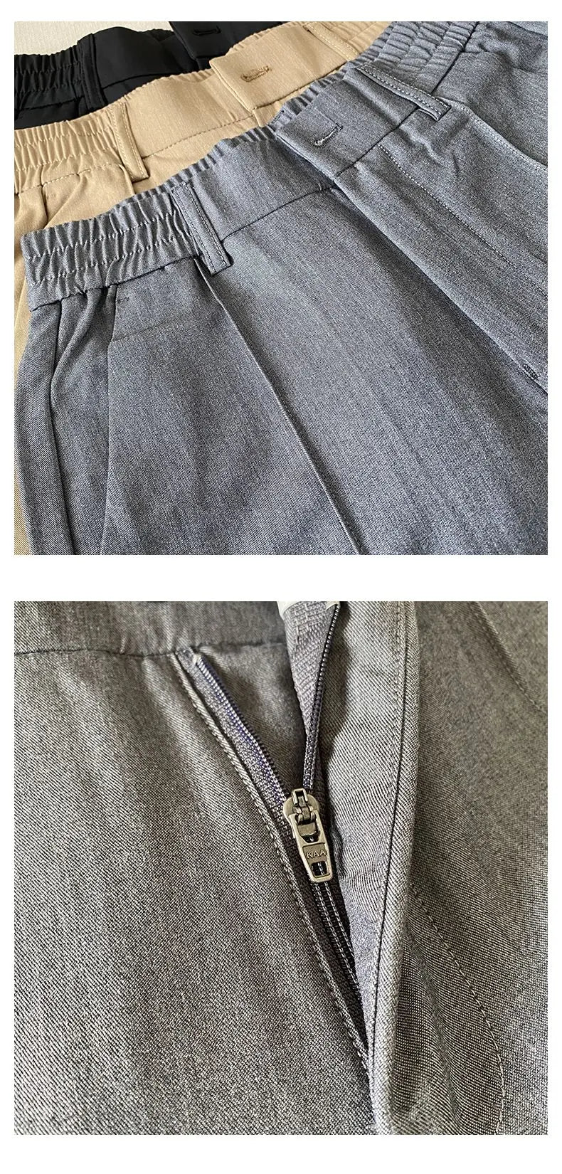 Summer New Light Thin Solid Color Suit Pants High Quality Slim Fit Stretch Trousers Men's Formal Business Social Dress Pants