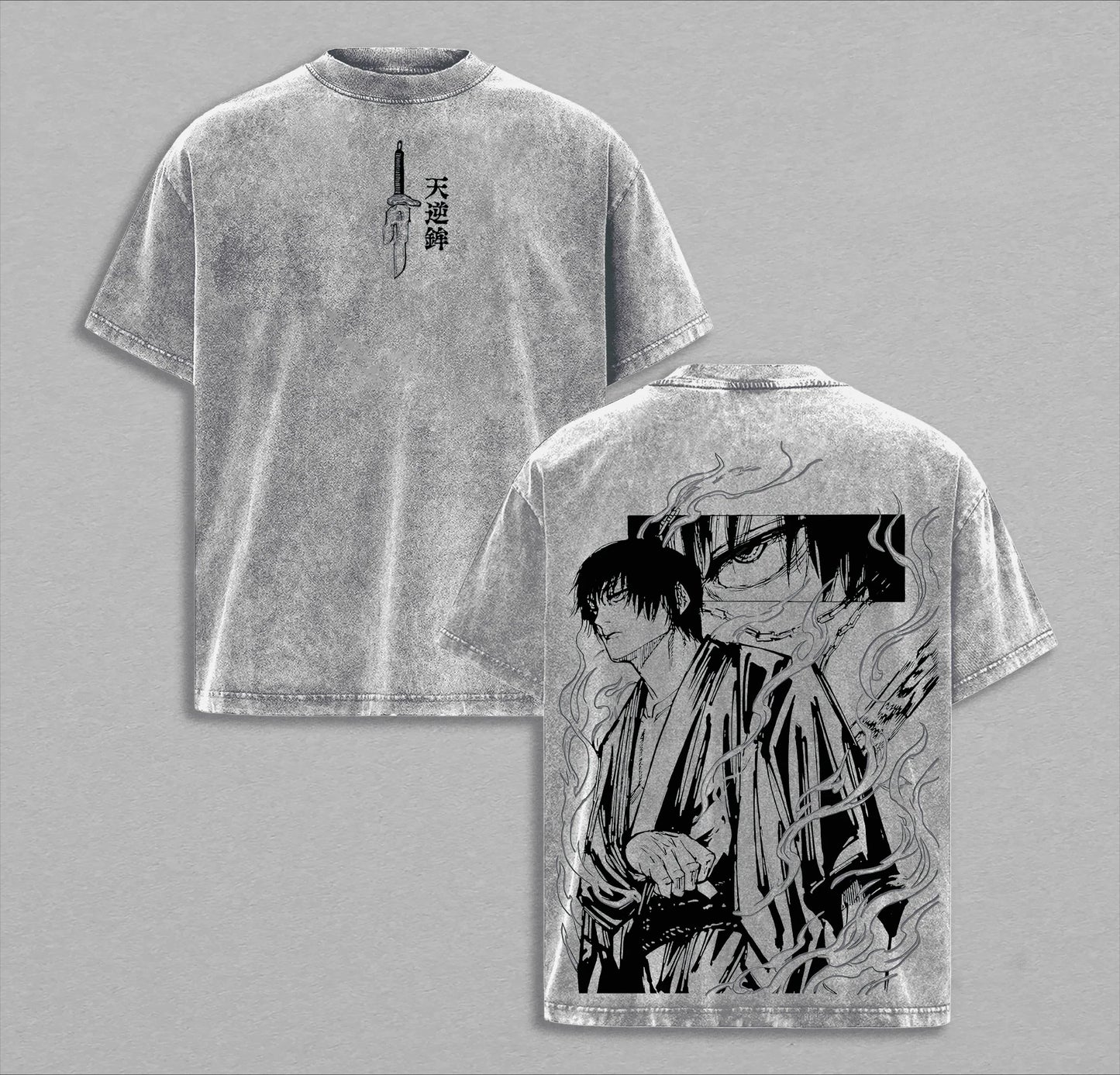 Fushiguro Toji Jujutsu Kaisen T Shirt Men's Clothing Anime Vintage Y2k Washed T-shirt Short Sleeve 100% Cotton Loose Tees Tops
