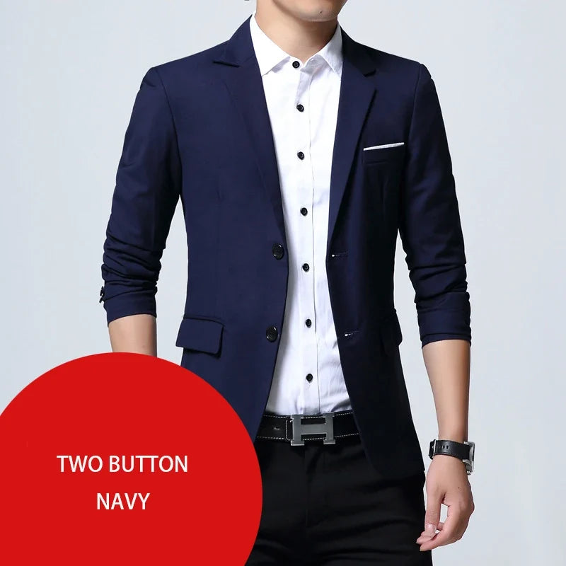 Spring Autumn Men Jacket Suit One Button Korean Style Blazer Non-ironing Mens Wedding Tuxedos Suits Blazer Masculino
