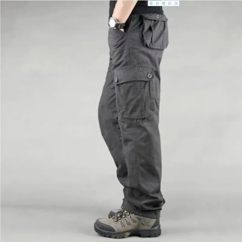 2025 Tactical Cargo Pants Men Cotton Overalls Outdoor Work Trousers Big Size Hombre Clothing Camo Hiking Pants Multiple pockets
