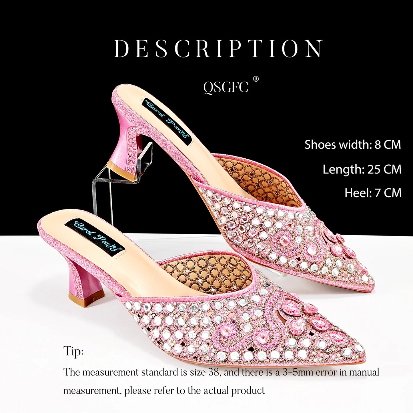 Luxury Pink Rhinestone Party Shoes and Clutch for Women- Elegant Crystal Heels with Matching Evening Bag