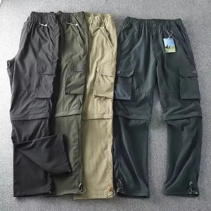 Men Quick-dry Outdoor Pants 2026 Spring Summer Thin Double-used Loose Pants Hiking Shorts Travel Climbing Fishing Trousers Women