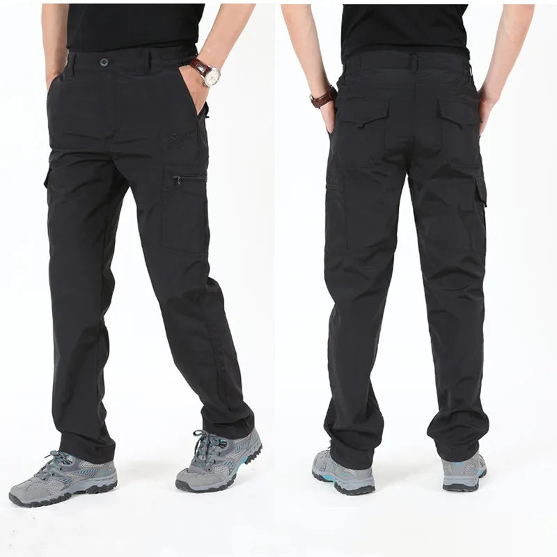 2026 Outdoor Work Tactical Pants Men Spring Autumn Casual Cargo Trousers Waterproof Hiking Pant Elastic Traveling Workwear Pants