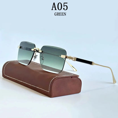 Square Sunglasses Women 2024 Rimless Sunglasses For Men Vintage Luxury Fashion Glasses Gafas De Sol Hombre Lunette Soleil Femme