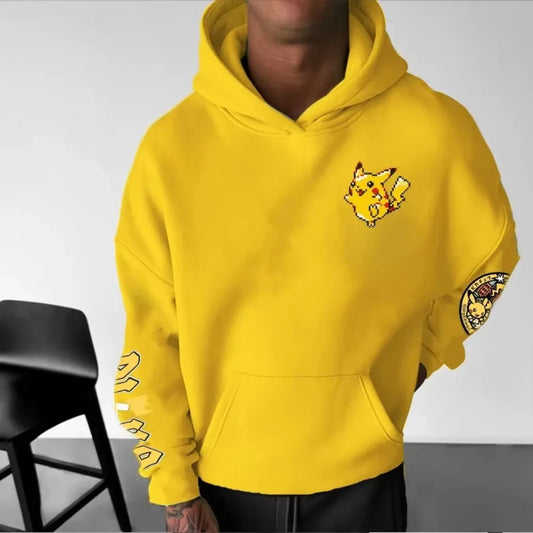 Anime Pokémon Game Pikachu Printed Hoodie for Men and Women Autumn/Winter New Y2K Harajuku Large Size Casual Trend Sweater Top
