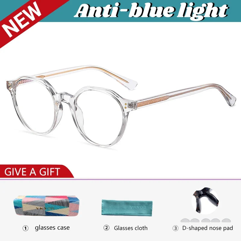 Simple Fashion Geometric Polygonal Personalized Design Blue Light Reading Glasses Customizable Prescription PFD2084
