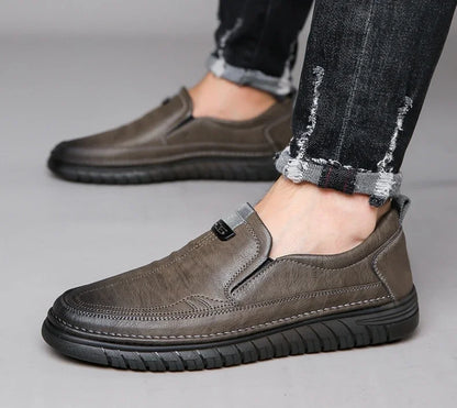 Retro Penny Loafer Genuine Cow Leather Classic Shoes Sewing Comfortable Men Casual Slip-on Club Party Shoe Spring Summer