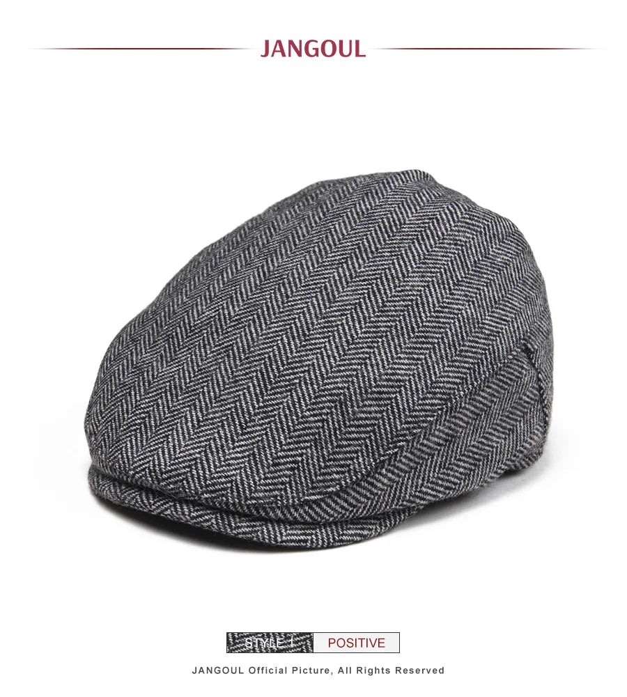 Kids Flat Caps Herringbone Woolen Tweed Small Size Boy Girl Newsboy Caps Infant Toddler Youth Beret Hat for Children