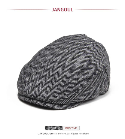 Kids Flat Caps Herringbone Woolen Tweed Small Size Boy Girl Newsboy Caps Infant Toddler Youth Beret Hat for Children