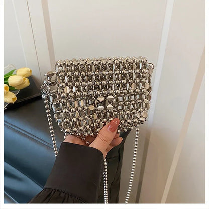 PU Sense of Luxury Solid Color Evening Bags Hollow Out Temperament 2025 Hot Sale Ladies Bags Versatile Fashion Shoulder Bags