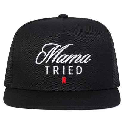 Unisex Mama TRIED Letter Embroidery Hip-hop Net Hats Spring Summer Outdoor Adjustable Casual Baseball Caps Sunscreen Hat