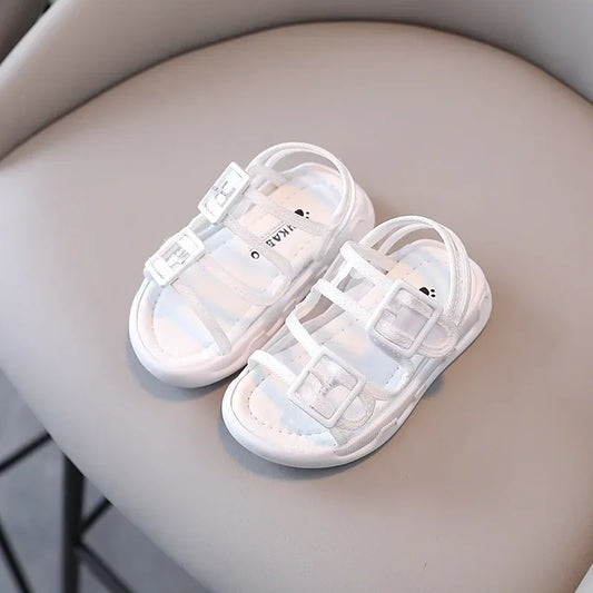 Clear Upper Children Sports Shoes Flat Sandals 2026 Summer Canvas Baby Boy Sandals Breathable Toddler Girls Shoes Kids I04224