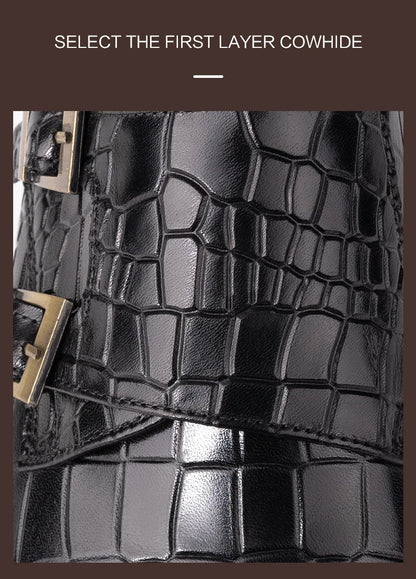 Men's Genuine Leather Dress Loafers Handmade Double Buckle Monk Slip-On Shoes for Party & Formal Wear Fashion& Men's Footwear