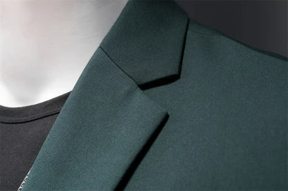 Plus Size 6XL-M Fashion Mens Solid Color Suit Jacket High Quality Business Slim Fit Casual Blazers Formal Social Wedding Tuxedo