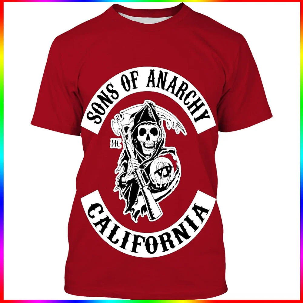 Summer Hot Selling Fashionable Personalized Leisure Anarchy Son 3D Printed Couple Style Trendy T-shirt