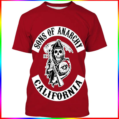 Summer Hot Selling Fashionable Personalized Leisure Anarchy Son 3D Printed Couple Style Trendy T-shirt