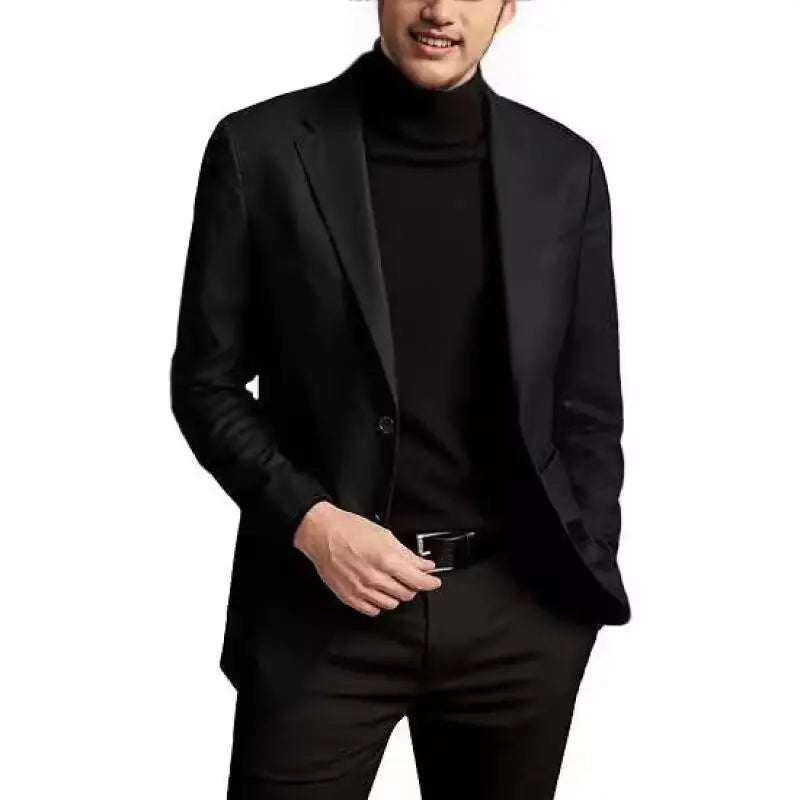 Spring Autumn Men's Business Casual Blazers Solid Fashion Suit Outwear Male Single Breasted Turn Down Collar Office Suit Jacket