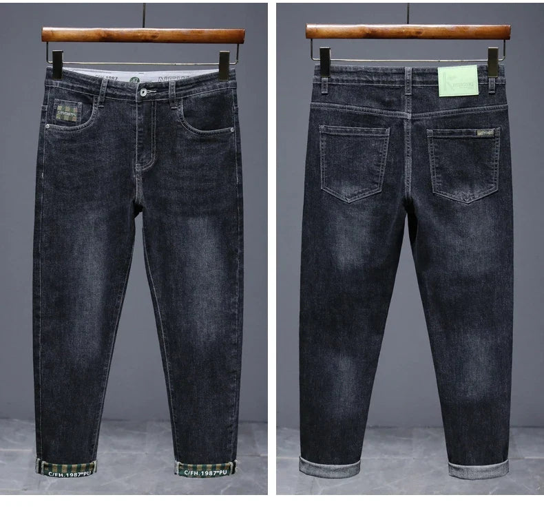 Hot Summer Jeans for Men, Trendy Korean Style, Slim Fit