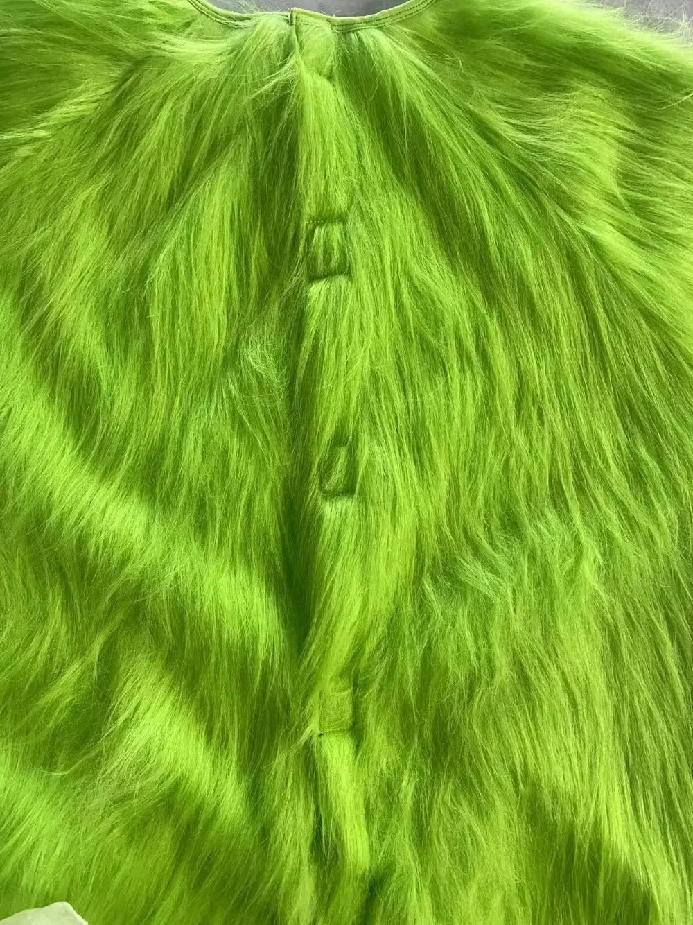 Christmas Green Fur Monster Santa Claus Monster Cosplay Costume Disguise Unisex Xmas Party Halloween Carnival Party Roleplay