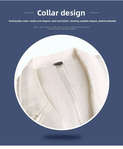 Linen Sun Protection Jacket Blazer - Men Fashionable Business Travel Wedding Versatile Casual Lightweight Cool Breathable Blazer