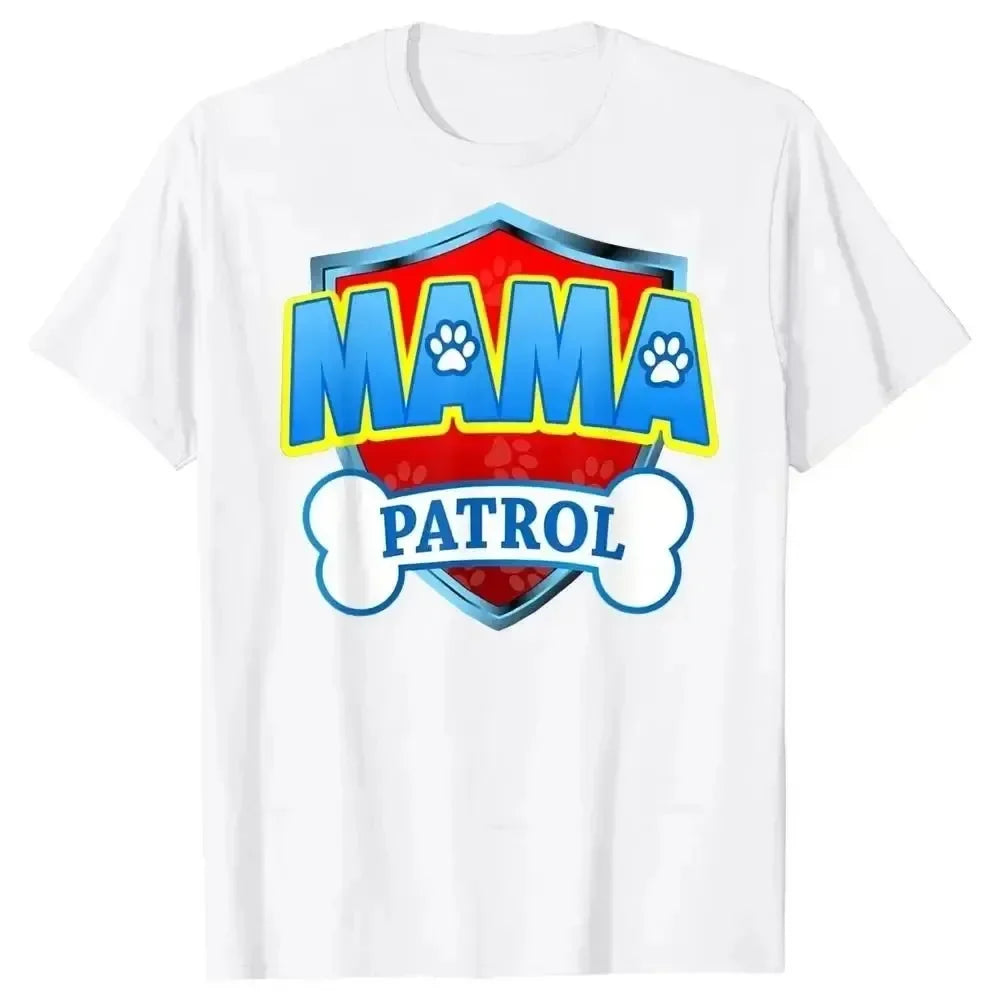 Dog Patrol Shirt Women's Clothing Funny Gift Birthday Party Family Clothing T-Shirt Birthday Gift Top Tee Shirt Women Clothing