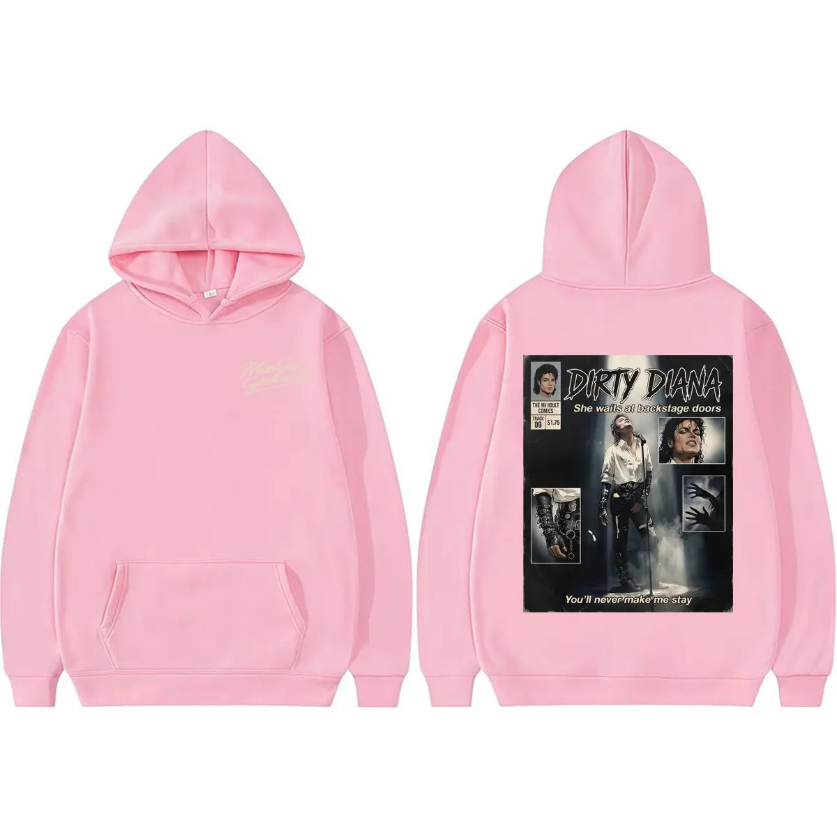 Michael Jackson Dirty Diana Hoodie King of Pop Bad Era Rock Sweatshirts Men Women Fashion Hip Hop High Quality Hoodie Streetwear