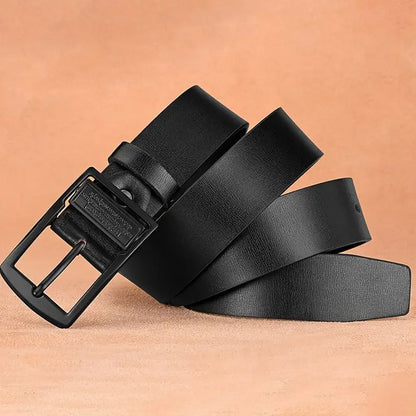 Leather Men's Belt Fashion Metal Alloy Pin Buckle Adult Luxury Brand Jeans Business Casual Waist Male Strap Brand
