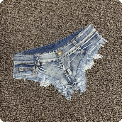 Sexy Women's Low Rise Stretch Mini Denim Shorts Hot Pants Beach Party Clubwear