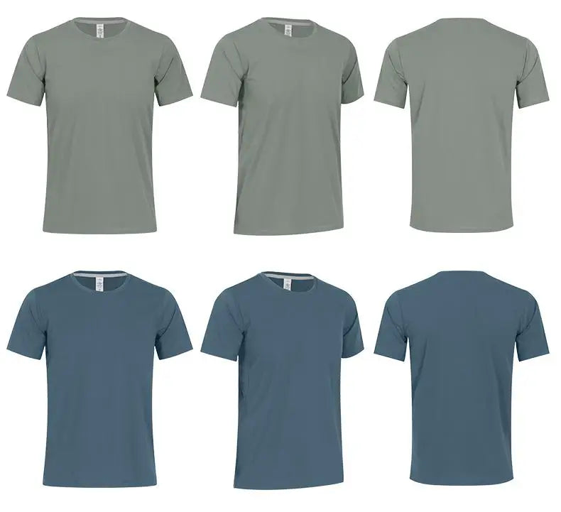 2026 Men Short Sleeves Running T-Shirts Quick Dry Sport T-Shirts Fitness Gym Running Shirts Breathable Round Collar Sportswear