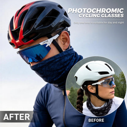 Red Photochromic Cycling Glasses UV400 Men Women Cycling Sunglasses Road Bicycle Goggle MTB Cycling Eyewear