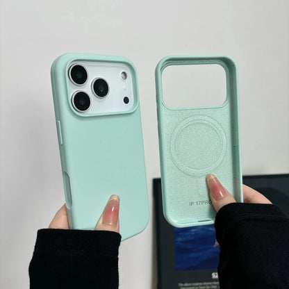 Original Liquid Silicone For Magsafe Phone Case for iPhone 17 16 15 14 13 Pro Max 17Pro Official Magnetic Soft Protective Cover