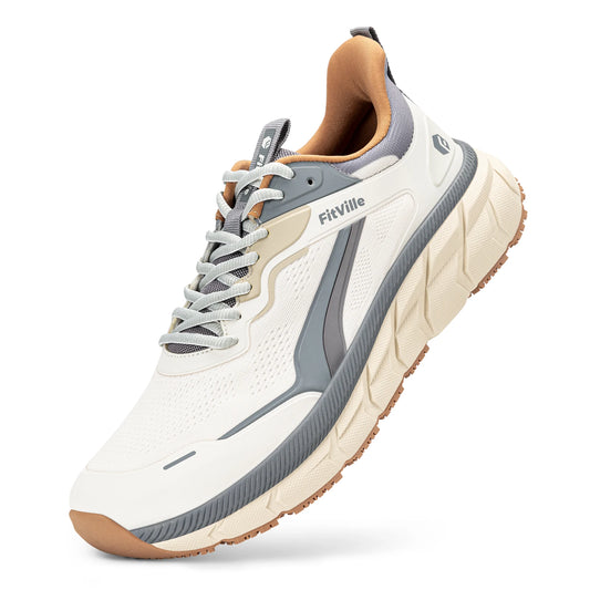 Men's Wide Toe Box Shoes Cushioned Well Sneakers Non Slip Lightweight Breathable Running Shoes for Swollen Feet