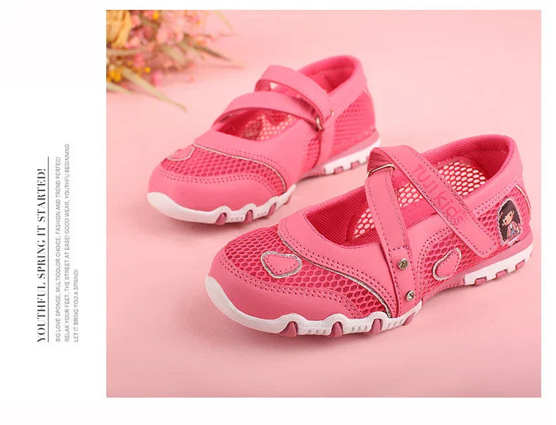 Girls Sandals Gladiator Cartoon Soft Children Non-slip Beach Shoes Kids Summer Floral Sandals Princess Shoes Fashion Cute