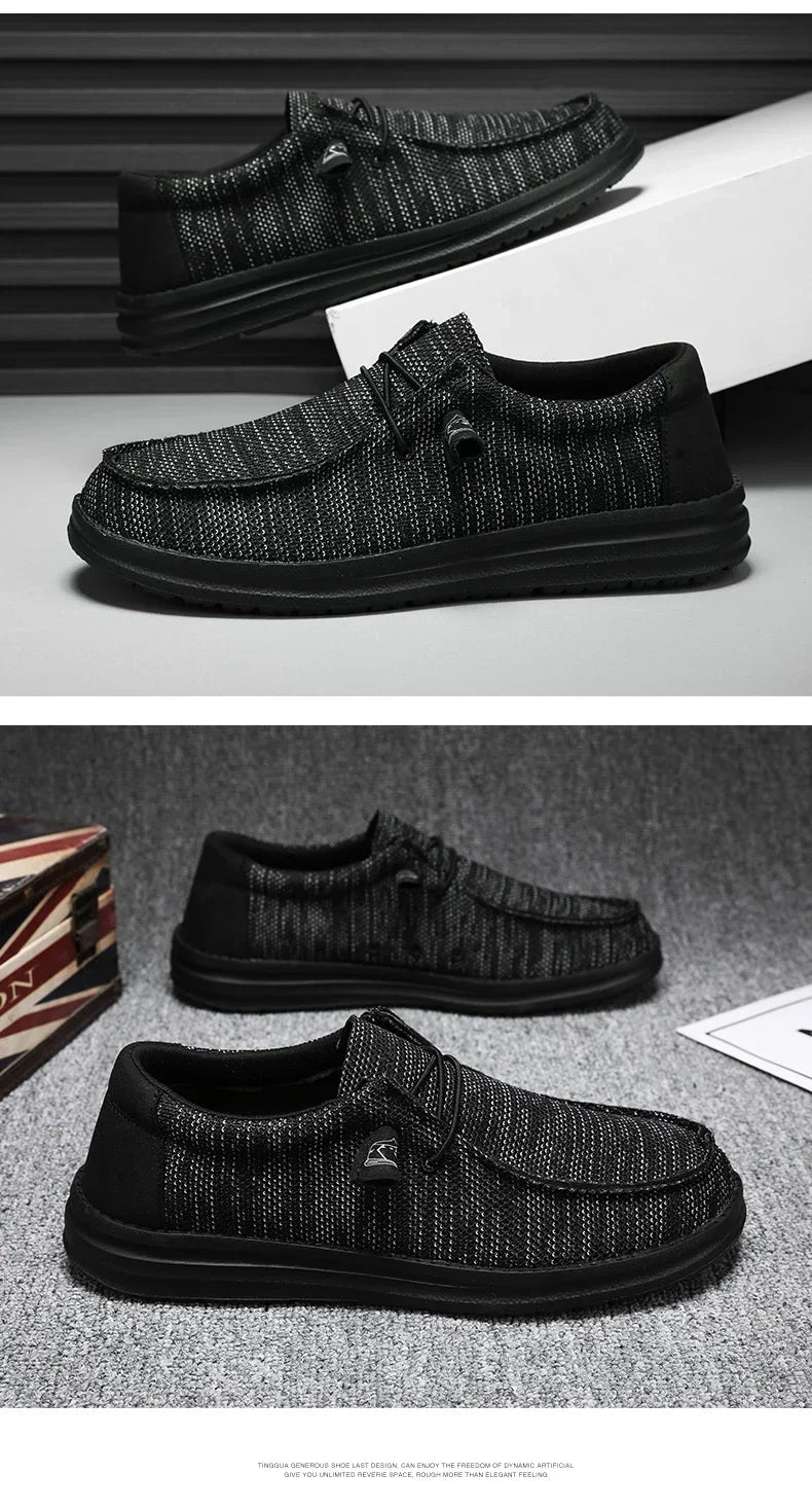 Canvas Shoes Men Casual Slip on Shoes Alpargatas Hombre Moccasins Mocassin Homme Lightweight Breathable Plus Big Size 50