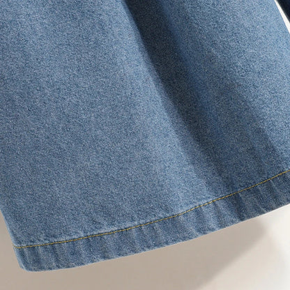 High Waist Wide Leg Loose Denim Shorts Women 2024 Summer New Arrivals Half Length Blue Color Jeans Shorts Korean Casual Jeans