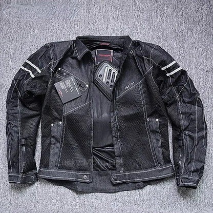 Jacket Spring Breathable Denim Mesh Racing Ride High-performance Drop Resistance Clothing Motorcycle Jacket