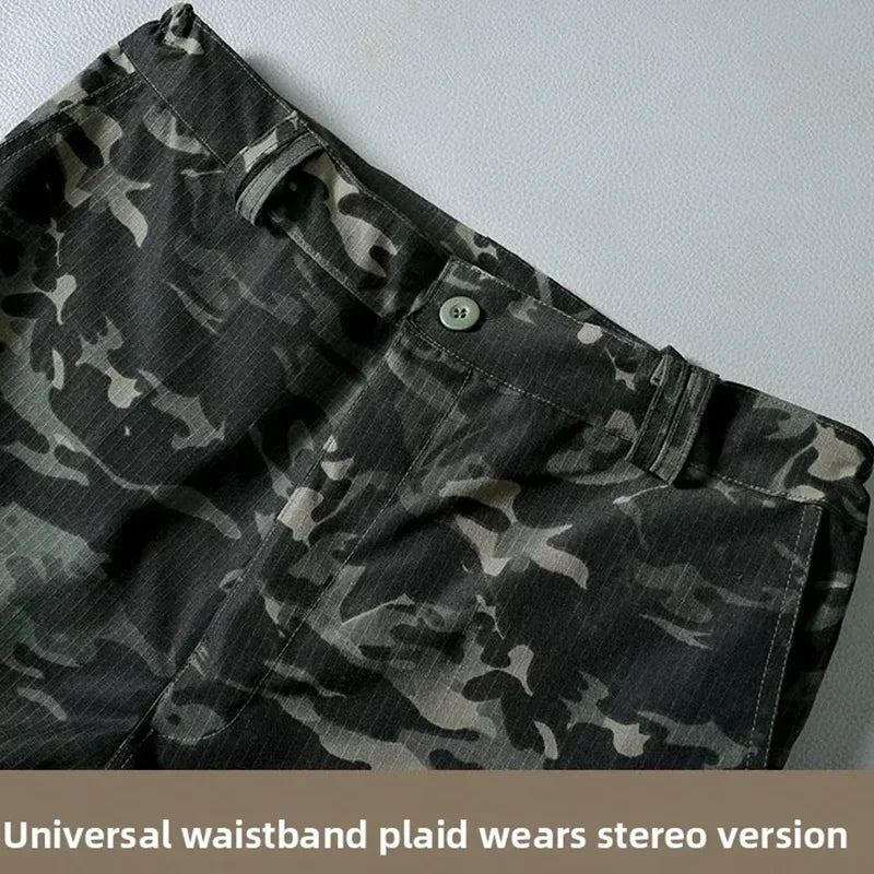 Wear-Resistant Cargo Pants Men Casual Work Stretch Trousers Breathable Multi-Pocket Outdoor Waterproof Training Hiking Pant Male