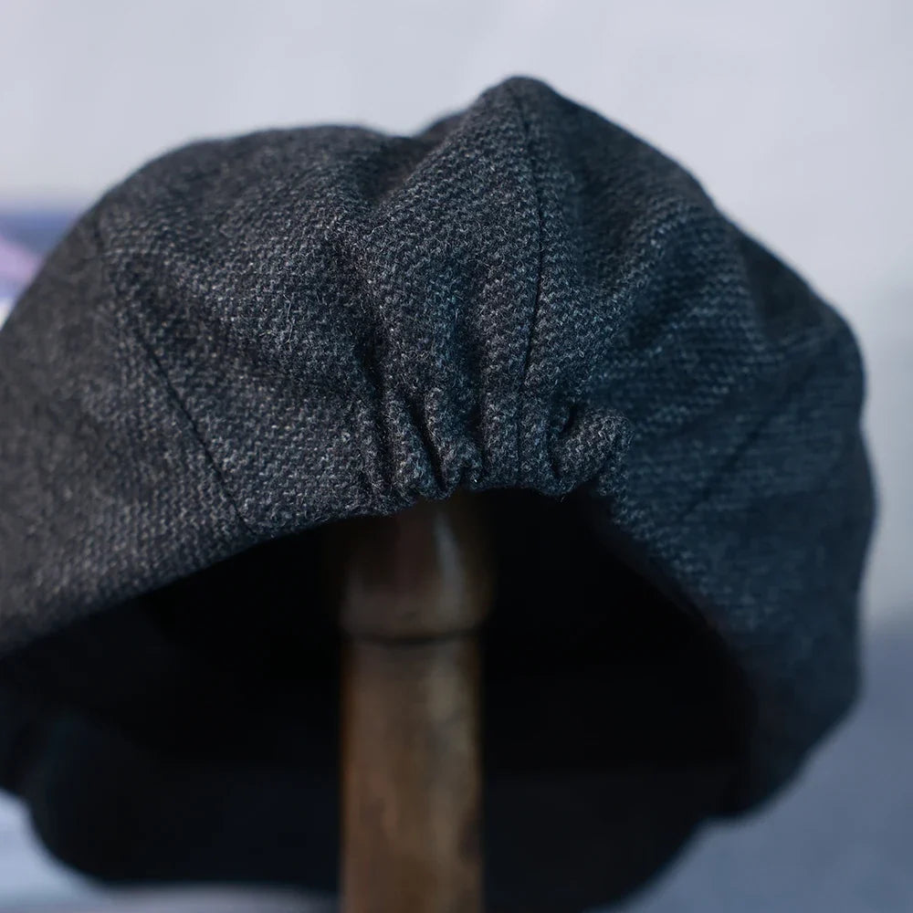 New Vintage Men's Wool Newsboy Cap Brown Green Women Men Berets Classic Woolen Octagonal Caps Casual Gatsby Flat Hat 003