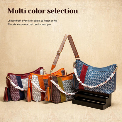 Large Capacity Commuter Women's Bag Women's Tote BagNew Splicing Design Dual Purpose Shoulder Bag