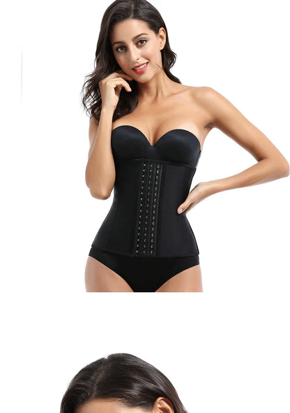 Waist Trainer corset Latex Women Plus Size Waist Cinchers Body Shaper Tummy Control  Fajas Colombianas with Hooks Slimming Belt