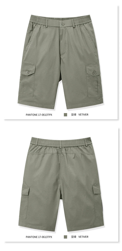Summer New Arrival Men Cargo Shorts Male Pure Cotton Loose Multi Pocket Five Points Pants Men Outdoor Versatile Casual Shorts